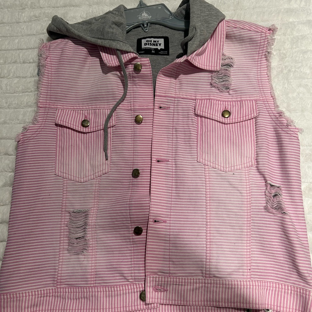 Disney Pink and Gray were all mad here vest